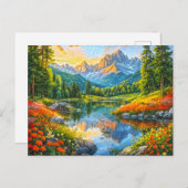 秋のシンフォニー。フローラ調和自然。 ポストカード (正面/裏面)