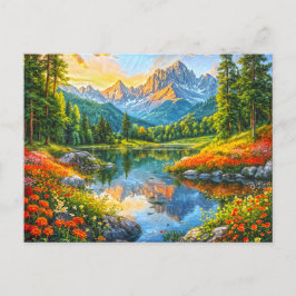 秋のシンフォニー。フローラ調和自然。 ポストカード