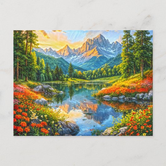 秋のシンフォニー。フローラ調和自然。 ポストカード (正面)