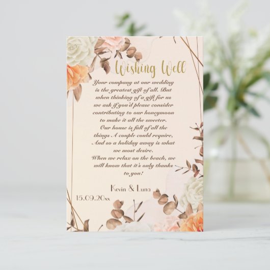 秋のシンフォニ結婚ーの願い井戸カード サンキューカード (スタンド正面)