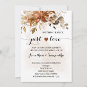 秋のシンプルな愛の誓い　ふたりの結婚式のお誘い セーブザデート (正面)