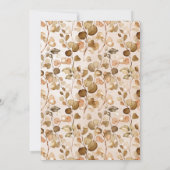 秋のシンプルな愛の誓い　ふたりの結婚式のお誘い セーブザデート (裏面)