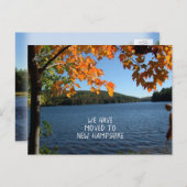 秋のシーズンレイクビュー新しいアドレスのお知らせ ポストカード (正面/裏面)