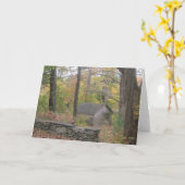 秋のシーンNotecard カード (黄色い花)