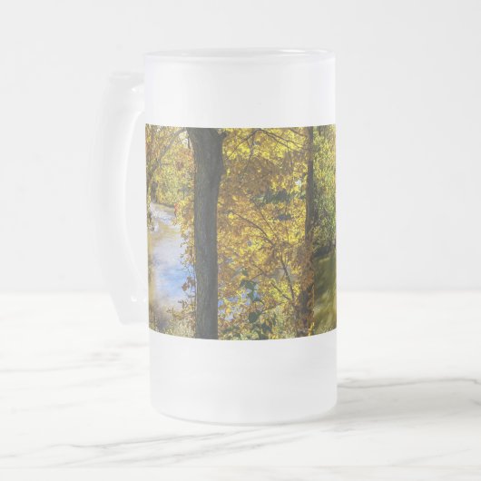 秋のジェームズリバーベンドフロストグラスビアマグカップ フロストグラスビールジョッキ (正面左)