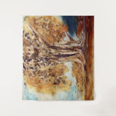 秋のジャングルの森の木の風景絵画ズ タペストリー (正面)