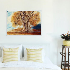 秋のジャングルの森の木の風景絵画ズ ポスター