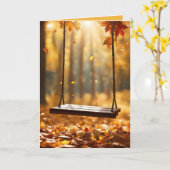 秋のスイング カード (黄色い花)