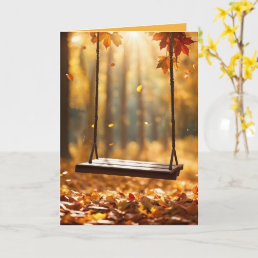 秋のスイング カード (黄色い花)