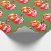 秋のスカッシュのダーウィングラッピング紙 ラッピングペーパー (角)