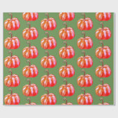 秋のスカッシュのダーウィングラッピング紙 ラッピングペーパー (フラット)