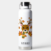 秋のスカーフディアメープル離れズ ウォーターボトル (背面)