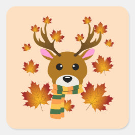 秋のスカーフディアメープル離れズ スクエアシール