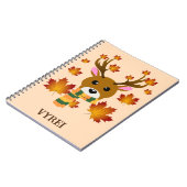 秋のスカーフディアメープル離れズ ノートブック (左側)