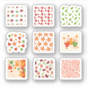 秋のスクエアステッカー シール (正面)