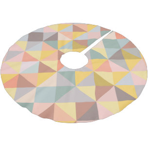 秋のスタイリッシュ地色の幾何学模様 ブラッシュドポリエステルツリースカート