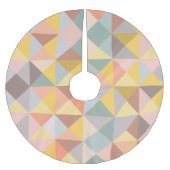 秋のスタイリッシュ地色の幾何学模様 ブラッシュドポリエステルツリースカート (正面)