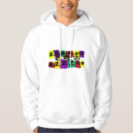秋のスタイルの三匹の眠る黒猫 パーカ
