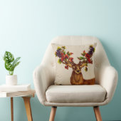 秋のスタッグピロー クッション (椅子)