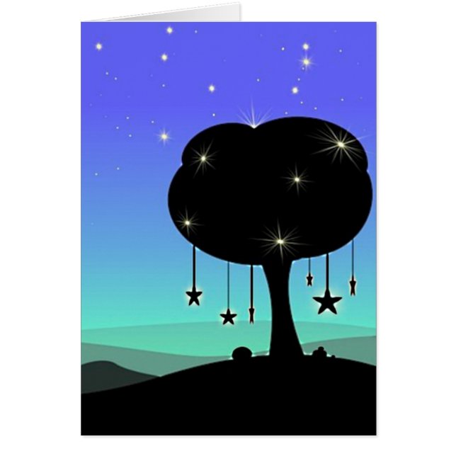 秋のスター漫画の夜空のツリードリーム (正面)