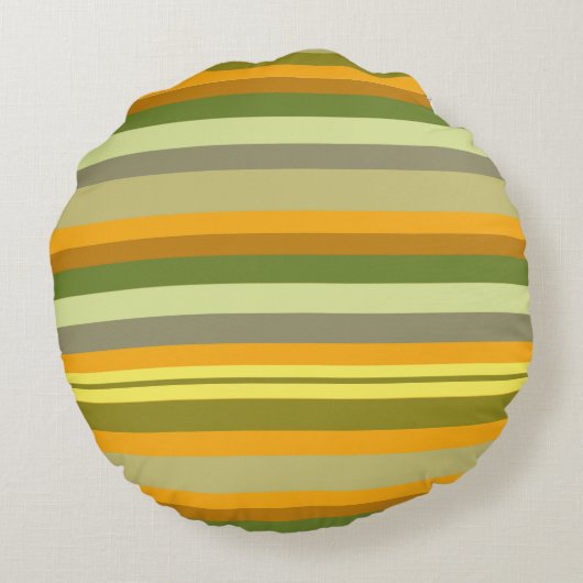 秋のストライプ玉枕 ラウンドクッション (裏面)