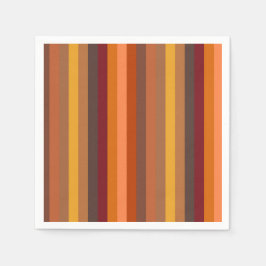 秋のストライプ スタンダードカクテルナプキン