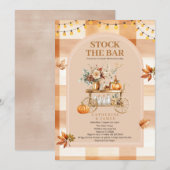 秋のストリングライト 乾杯パーティーのご案内 カップルシャワー 招待状 (正面/裏面)