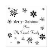 秋のスノーフレークのクリスマスウッドアートスタンプ ラバースタンプ (インプリント)