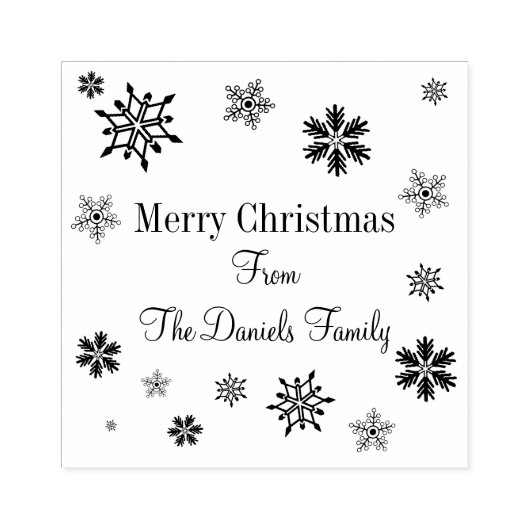 秋のスノーフレークのクリスマスウッドアートスタンプ ラバースタンプ (インプリント)