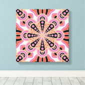 秋のスパイスマンダラ – ボホフラワーバスト キャンバスプリント (インサイチュ (ウッドフロア))