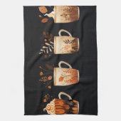 秋のスパイスラテキッチンタオル キッチンタオル (縦)