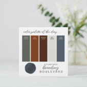 秋のスパイス素朴秋カラーパレットカード 招待状 (スタンド正面)