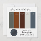 秋のスパイス素朴秋カラーパレットカード 招待状 (正面)