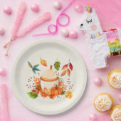 秋のスパイス ペーパープレート (パーティー)