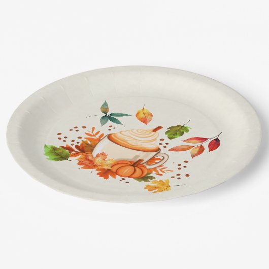 秋のスパイス ペーパープレート (アングル)