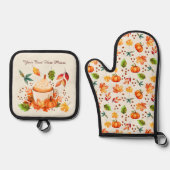 秋のスパイス 鍋つかみ&鍋敷きセット (正面)