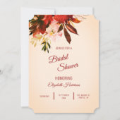 秋のスプレンダーフローラアイボリーブライダルシャワー 招待状 (正面)