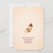 秋のスプレンダーフローラアイボリーブライダルシャワー 招待状 (裏面)