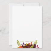 秋のスプレーの招待状 招待状 (裏面)