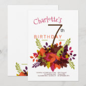 秋のスプレーの招待状 招待状 (正面/裏面)