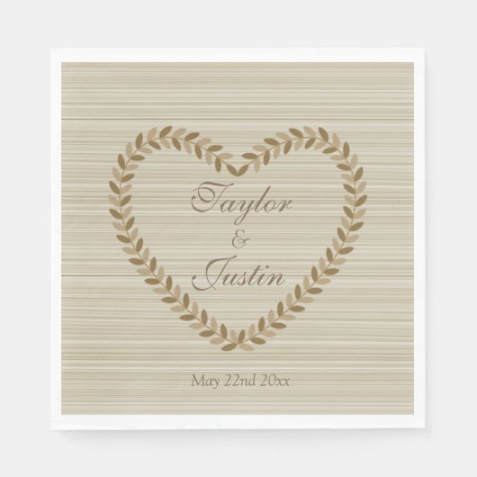 秋のスリ離れグハートズナ結婚プキン スタンダードランチョンナプキン (正面)