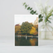 秋のセントラルパークボート池 ポストカード (スタンド正面)