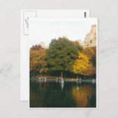 秋のセントラルパークボート池 ポストカード (正面/裏面)