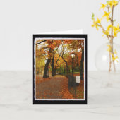 秋のセントラル・パーク カード (黄色い花)