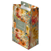 秋のセージ緑の水の色のフローラ スモールペーパーバッグ (裏面アングル)