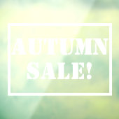 秋のセールの看板ウィンドウの固定 ウィンドウサイン (シート3)