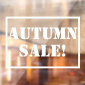 秋のセールの看板ウィンドウの固定 ウィンドウサイン (シート2)