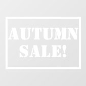 秋のセールの看板ウィンドウの固定 ウィンドウサイン (シート)