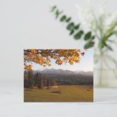 秋のタトラのサンセットポスター ポストカード (スタンド正面)