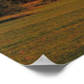 秋のタトラの夕日 ポスター (角)